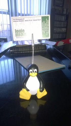 Penguin Memo Holder Paper Photo Desk Card Note Place Card Table Favor Settings