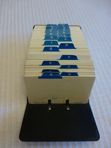 Black Rolodex Model V535J w/Cards and Alphabetic Dividers Pre-Owned