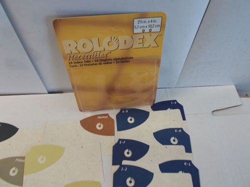 6 packs of Rolodex Necessities Index Tabs. 24 per pack. 144 total tabs