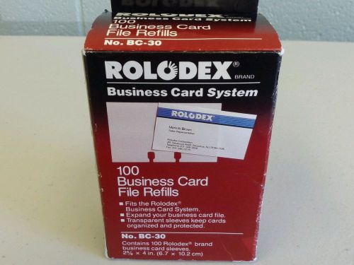 Box of ~60 OLDER USA Made ROLODEX BC-30 TRANSPARENT CARD PROTECTORS