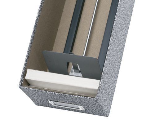 Oxford Reinforced Board 4 x 6 Card File With Lift-Off Cover  Black/White Agate 1