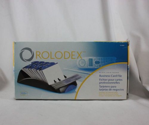 New Rolodex Black Business Card File Index Organizer 67186RR in box NIB