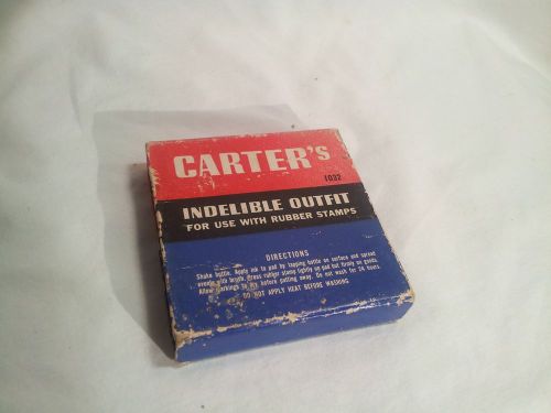 Antique Vintage Self Inking Stamp Pad CARTER&#039;S INDELIBLE OUTFIT