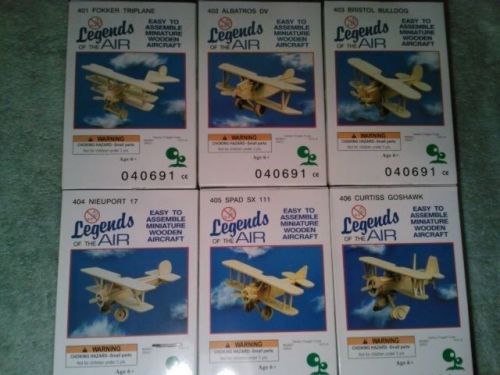 Large lot of 6 Wooden air plane model Aircraft airplane wood DONT MISS OUT