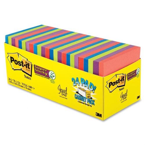 Post-it Super Sticky 24 Pad Cabinet Pack - Self-adhesive, (65424ssaucp)