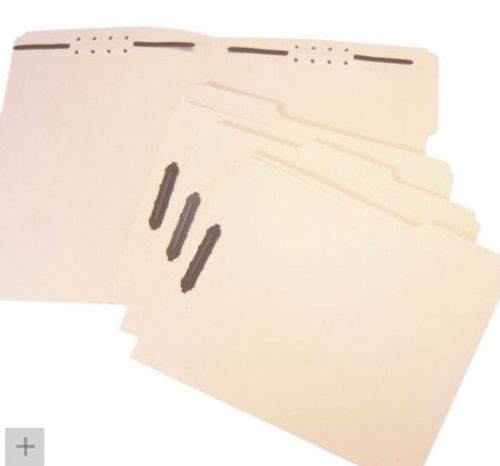 Staples® 831099 Reinforced Fastener Folders, Letter, Manila, 50/Box