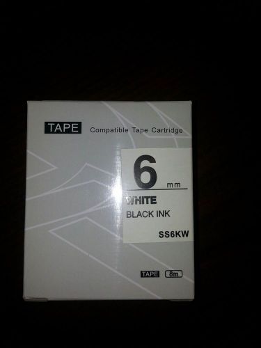 EPSON LC-2WBN Compatible Label Tape Black on white 6mm 8m LW300 LW400 LW600
