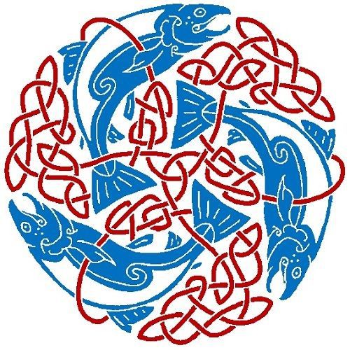 30 Custom Patriotic Celtic Fish Art Personalized Address Labels