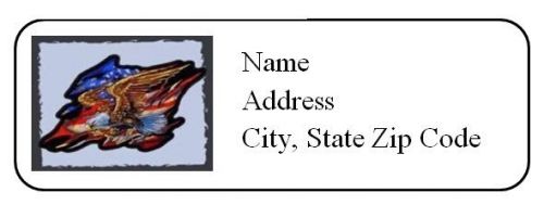 30 Personalized Return Address Labels US Flag Independence Day (us18)