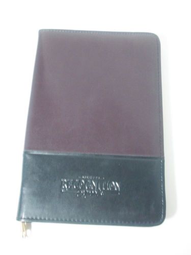 MEMO PAD ZIPPER BINDER BY RECOGNITION EXPERTS - BROWN/BLACK - 6.5x9.5 INCHES