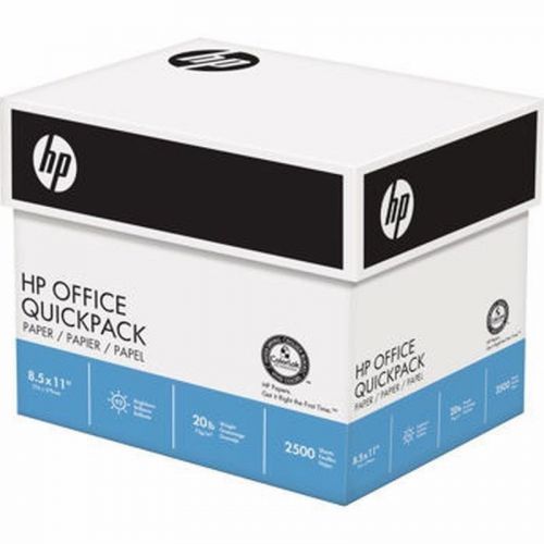 Hewlett Packard 20lb Letter Size 92-Bright Office Paper Quickpack 2,500 Sheets