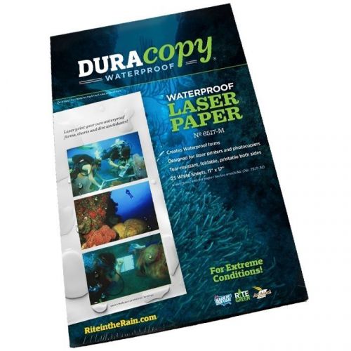 Rite in the Rain 6517-M Waterproof DuraCopy Laser Paper, 11&#034; x 17&#034; - 25 Sheets