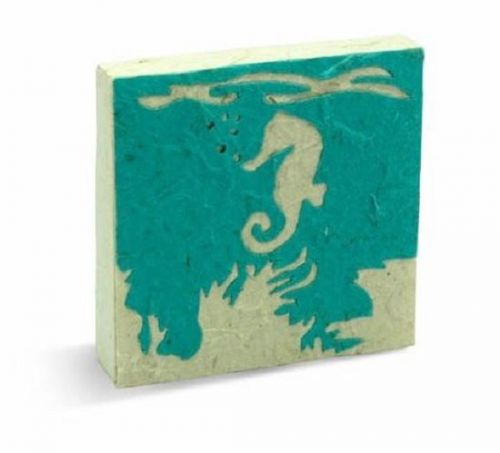 Poopoo paper - sea horse scratch pad - made of recycled elephant poo note pad for sale