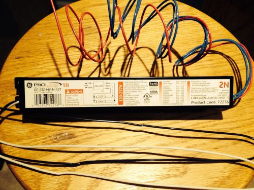 Cheap! ge 2 bulb t8 electronic ballast ge-232-mv-n-42t- t8 ge 72276- lot of 5 for sale