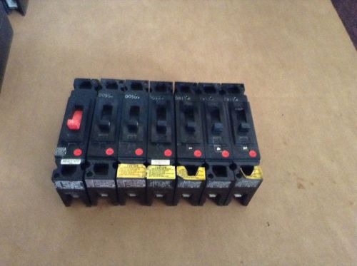 LOT of 8 General Electric TED113020 circuit breakers(7)TED113020 &amp; (1)THED113020