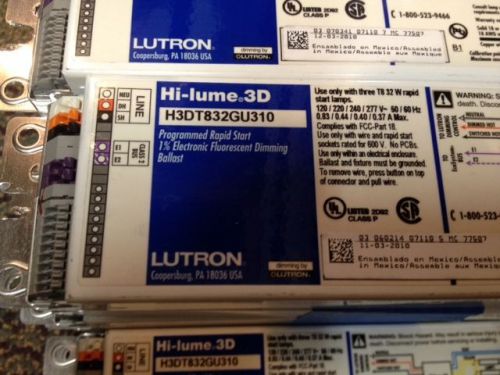 (10) Lutron Hi-lume 3D H3DT832GU310 Ballast
