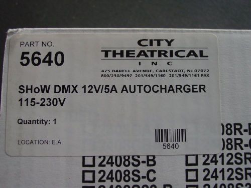NEW! Show DMX 12V/5A Autocharger 115-230V includ. twofer w/anderson connector