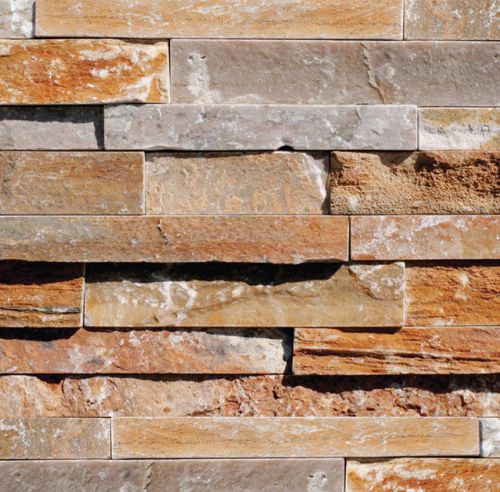 STONEHENGE Natural Ledgestone Panel Flat - Golden White