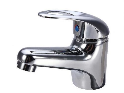 Chrome Bathroom Plated Brass Basin Sink Mixer Tap Faucet Spout Set