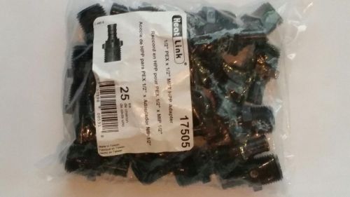 NEW 25/PACK HEAT LINK 1/2&#034; PEX 1/2IN MPT ADAPTER LOWEST PRICE!! FREE SHIPPING!!!