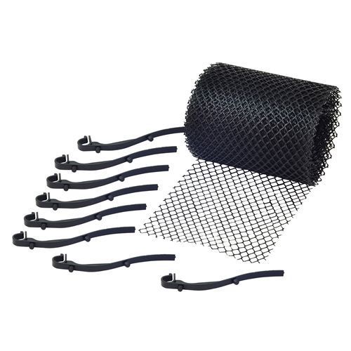 Rolson Gutter Mesh 6Mtr With 8 Hooks Drain Pipe Protector Cover Filter (60684)