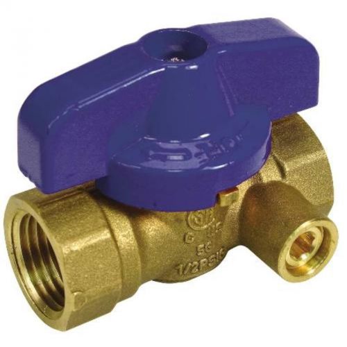 Safety push gas ball valve 1/2&#034; fip with side tap 492132 premier 492132 for sale