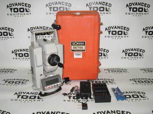 Sokkia SET6E 7&#034; Electronic Total Station Transit with Case &amp; New Charger SET 6E