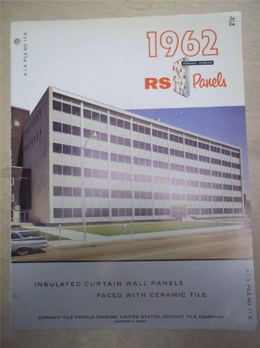 United States Ceramic Tile Co Catalog~Insulated Curtain Wall Panel~Asbestos~1962
