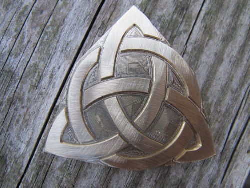 Brass Celtic Trinity Knot 2 Leather Bookbinding Tool Stamp embossing Triquetra
