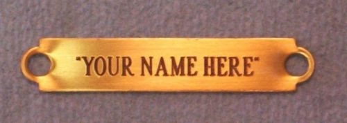 Custom Engraved Solid Brass 3/8 x 2 1/2 &#034;E&#034; Name Plate Sign ID Tag Picture Frame