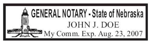 For Nebraska NEW Pre-Inked OFFICIAL NOTARY SEAL RUBBER STAMP Office use