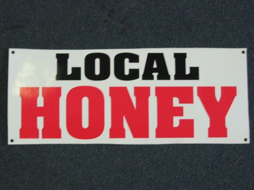 Lot of 2 LOCAL HONEY Banner Sign NEW XXL Size 4 Nursery Lawn &amp; Garden Center BEE