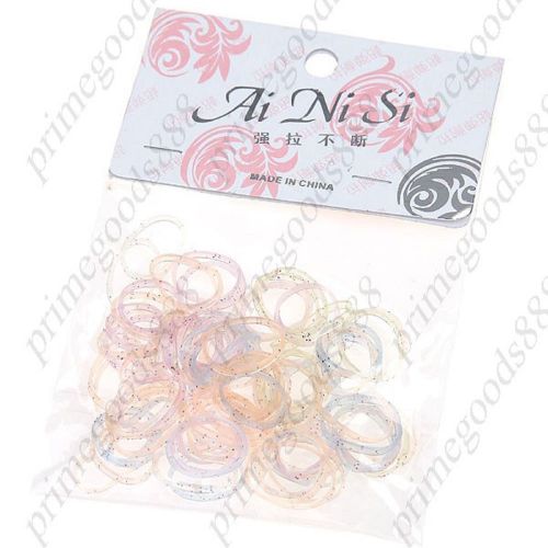 Transparent Hygienic Elastic Bands Elastic Rubber Hair Band for Lady Girls
