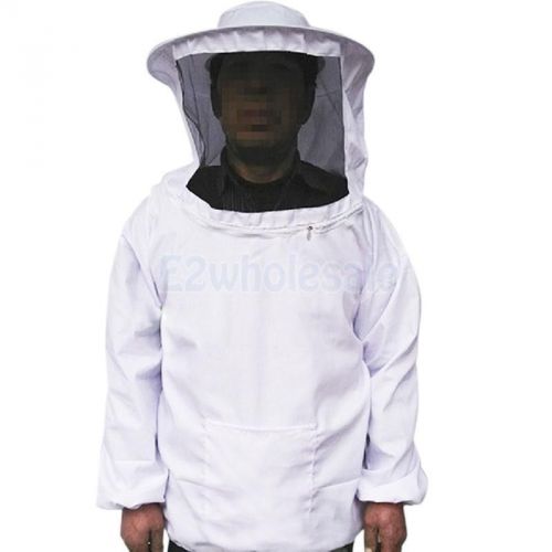 Beekeeping Jacket Veil Bee Protecting Suit Dress Smock Pull Over Hat Equipment