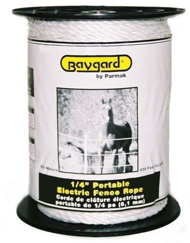 New!!! baygard electric fence 1/4-inch white rope pasture livestock fencing for sale