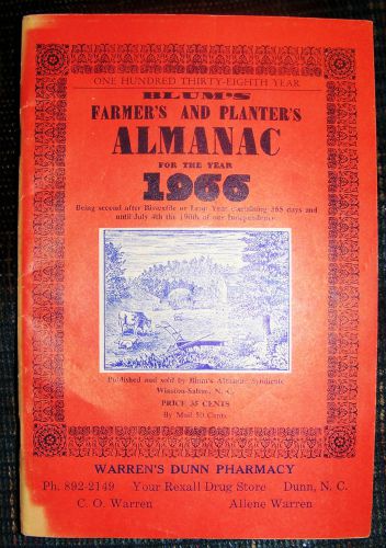 1966 Farmers and Planters Almanac