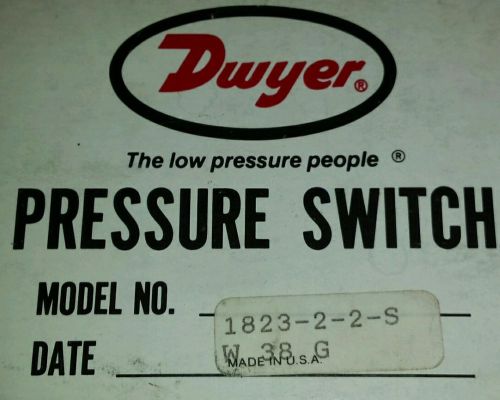 Dwyer Low Differential Pressure Switch 1823-2-2-S Diaphragm Vertical - New in bo