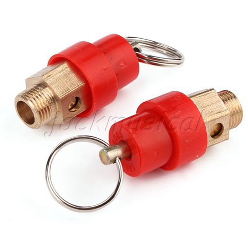 1/8&#034; bspt 8kg red cap brass safety valve for equipment piping pack of 2 for sale