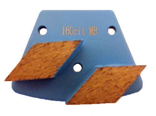 16 grit double rhombus grinding plate hard bond trapezoid scraper concrete for sale