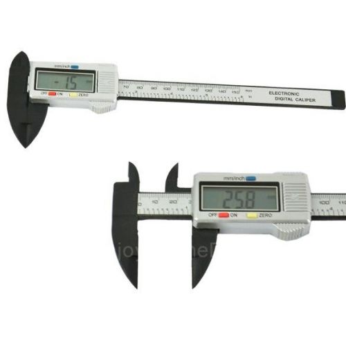 6&#034; 150mm Carbon Fiber Composite Digital LCD Vernier Caliper Measurement Tool EOD