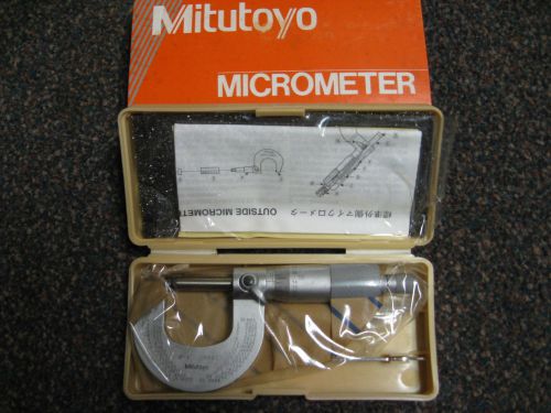 MITUTOYO 101-113 Micrometer,0-1&#034; ,0.0001&#034; ,Satin
