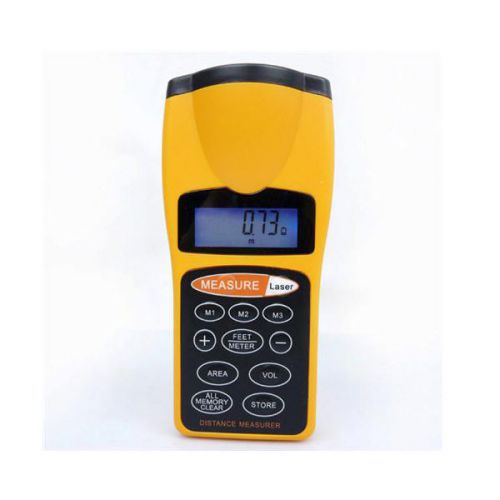 Laser Pointer LCD Ultrasonic Distance Meter Measurer Range from 2ft to 60ft