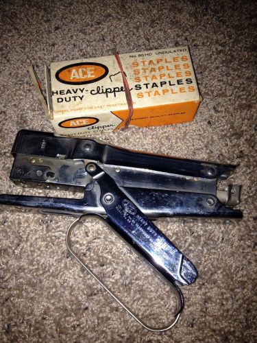 Ace Heavy-Duty Clipper Stapler And Staples Model 82