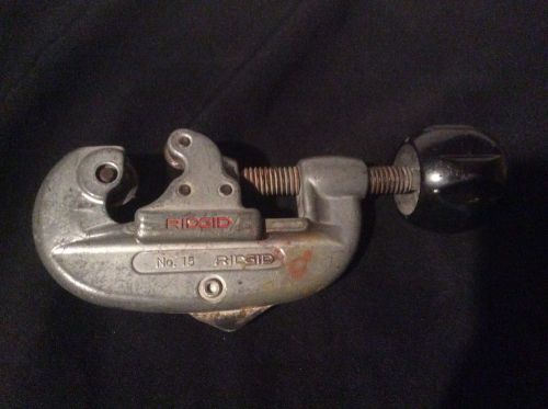 rigid 3/16&#034; to 1 1/8&#034; no 15 pipe tubing cutter good working condition save money