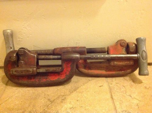Lot of two Ridged #2 and #2A heavy duty pipe cutters