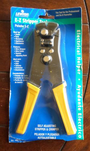 Leviton e-z stripper tool: wire cutter &amp; stripper, tension adjust knob (#48672) for sale