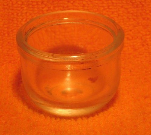 Vintage gas engine small glass fuel filter sediment bowl 1-1/2&#034; x 1-1/8&#034; for sale