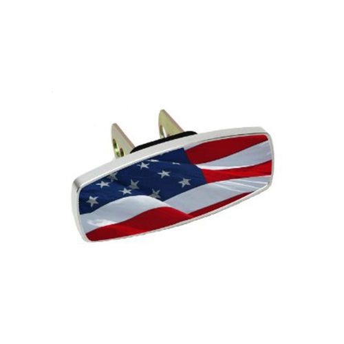 Heininger HitchMate Premier Series Hitch Cap - Waving USA Flag