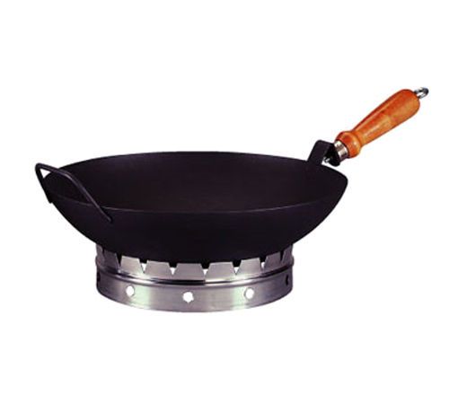 Wok pan - round bottom non-stick wok with long handle set ~ 12&#034; for sale