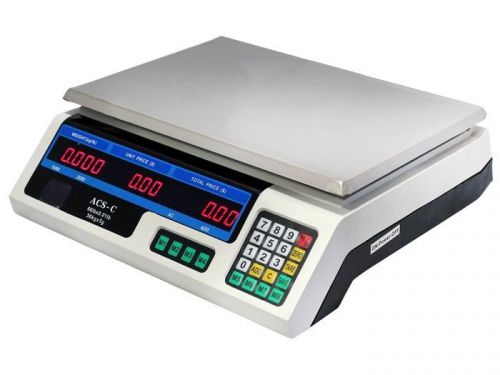 60LB Digital Electronic Scale Price Computing Deli Food Produce Counting Store